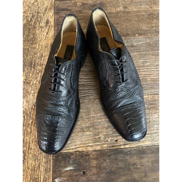 Zelli Made in Italy Leather Oxford Casual Dress Shoes Size 9 M JP - Picture 3 of 9